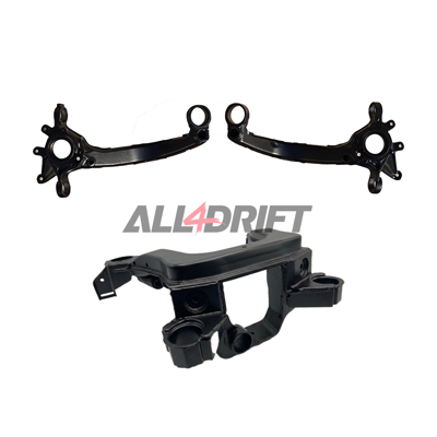 Soporte del eje y Brazos longitudinales BMW E36 reforzados + silentblocks
