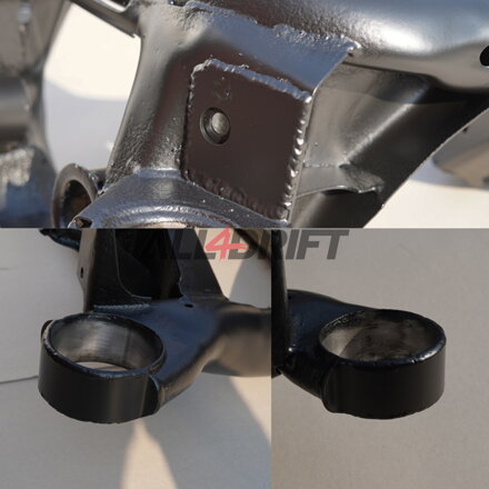 Soporte del eje y brazos longitudinales BMW E46 reforzados + silentblocks / Rótulas Uniball