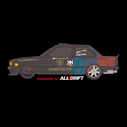 Camiseta negra con motivo BMW E30 Viktorin powered by ALL4DRIFT