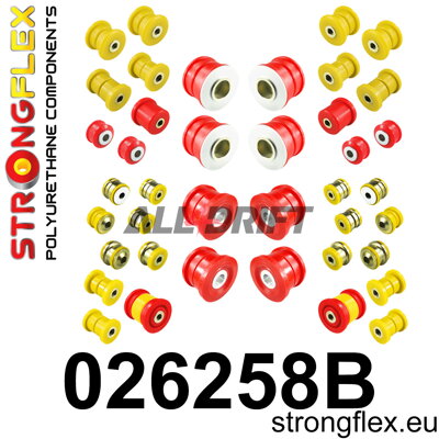 026258B Kit completo de Silentblocks de poliuretano para ejes Audi / Porsche / VW