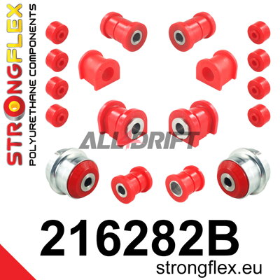 216282B Kit de silentblocks del eje delantero y soporte del eje trasero Toyota Paseo / Starlet / Tercel