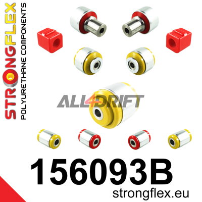 156093B Kit de silentblocks para el eje delantero y trasero - Renault III (14-18)
