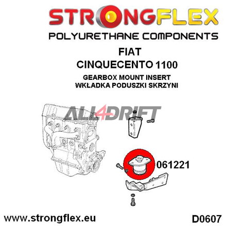 061221A Insertos de Soporte de la Transmisión SPORT - Fiat Cinquecento (91-98)