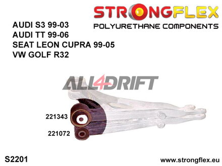 221343A Casquillo delantero del brazo de suspensión 45mm SPORT Audi / VW / Seat