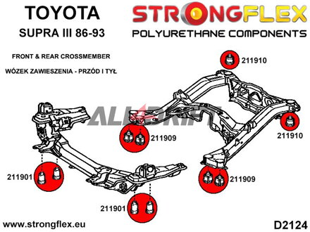 211909A: Silentblock delantero SPORT del subchasis trasero - Toyota III (86-93) A70