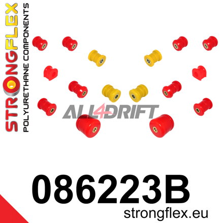 086223B: Kit de Silentblocks de poliuretano para el eje trasero - Honda V (96-01) Type SH