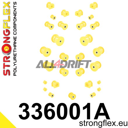 336001A Kit completo de casquillos de poliuretano para suspensión SPORT - Jeep II (84-01) XJ