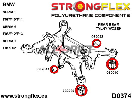 036065A Kit Completo de Silentblocks de Poliuretano para Ejes SPORT - BMW F11 (10-17) Touring xDrive