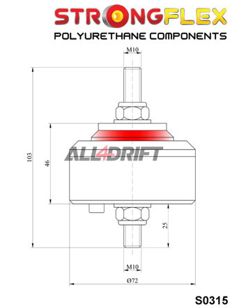 031761B Silentblock de Motor BMW E21 E30 E12