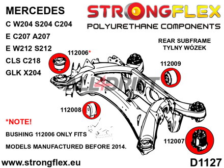 112007A Silentblock del subchasis trasero – Trasero SPORT - Mercedes GLK (08-15) X204