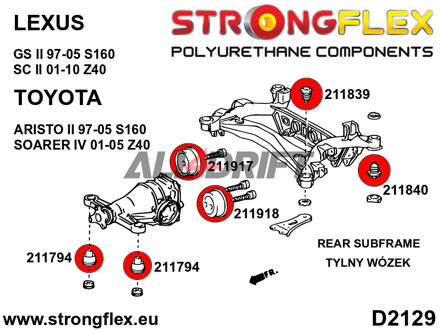 211918A Casquillo del Diferencial Trasero – Trasero SPORT - Lexus II (97-05) S160