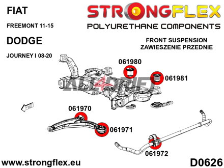 061971A Silentblock Trasero del Brazo de Suspensión Delantero SPORT Dodge / Fiat
