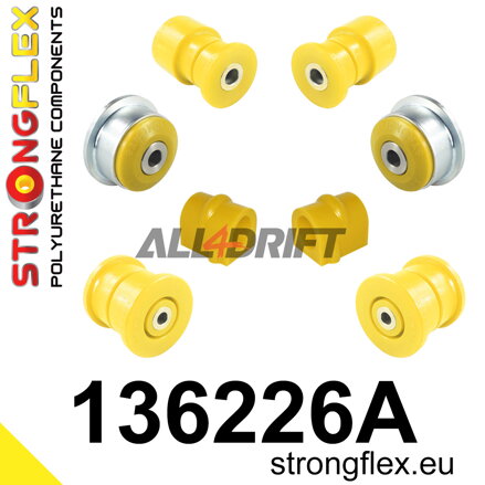 136226A Kit de Silentblocks para el Eje Delantero y el Subchasis Trasero SPORT Opel Corsa / Tigra