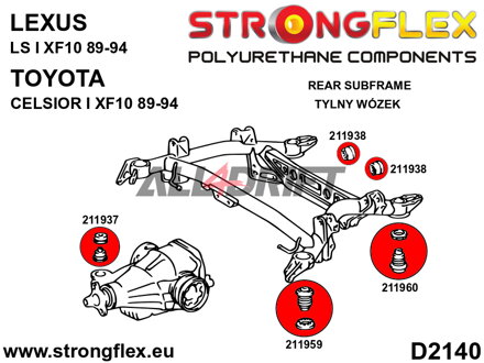 211937B Silentblock delantero del diferencial trasero – Lexus I (89-94) XF10