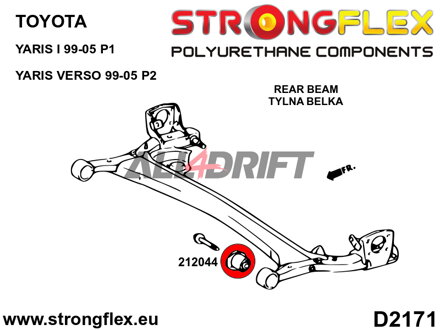 212044A Silentblock del subchasis trasero SPORT Toyota Yaris / Yaris Verso