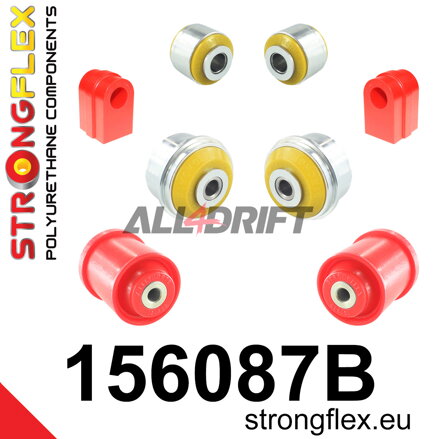 156087B Kit de Silentblocks de Suspensión Delantera y Subchasis Trasero - Renault III (10-16) RS
