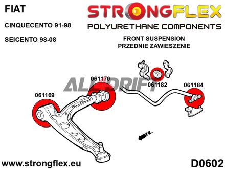 061169B Casquillo Delantero del Brazo de Suspensión Fiat / Lancia