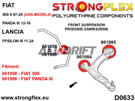 061986A Casquillo de la barra estabilizadora delantera SPORT - Fiat III (12-16)