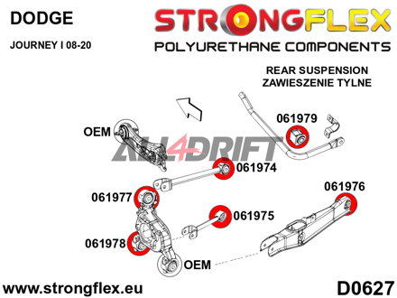 066071B Kit de Silentblocks para la Suspensión Trasera - Dodge Journey I (08-20)