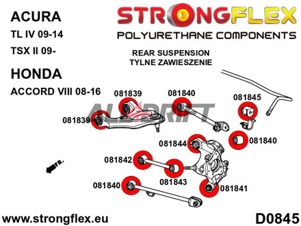 081839A Silentblock del Brazo Superior Trasero SPORT - Honda VIII (08-16)