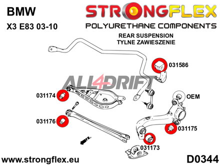 031173B Silentblock Delantero del Brazo Arrastre Trasero BMW