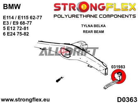 036126A Kit de silentblocks del eje trasero SPORT BMW E3 / E9 / E12 / E24