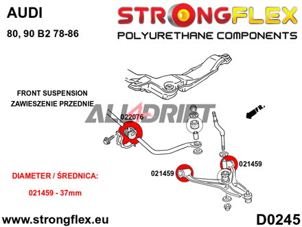 026283B Kit de Silentblocks del Eje Delantero Audi