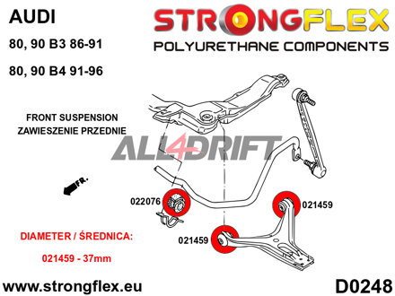 026283B Kit de Silentblocks del Eje Delantero Audi
