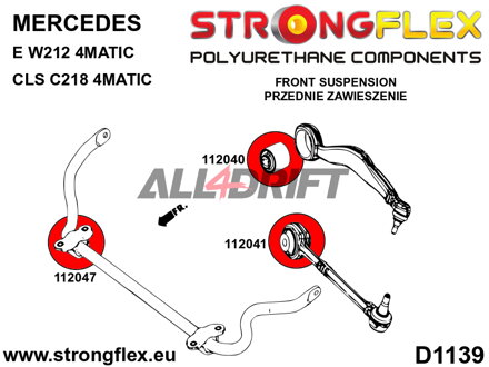 112040A Casquillo del Brazo de Suspensión Superior Delantero SPORT - Mercedes W212 4MATIC