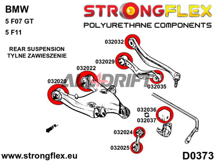 036061A Kit de Silentblocks del Eje Trasero SPORT - BMW F11 (10-17) Touring RWD