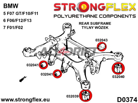 036082A Kit Completo de Silentblocks de Poliuretano para Ejes SPORT - BMW F01 / F02 XDRIVE