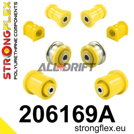 206169A Kit de casquillos de suspensión delantera y subchasis trasero SPORT - Suzuki FZ/NZ (10-17)