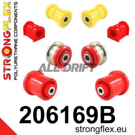 206169B Kit de silentblocks de la suspensión delantera y subchasis trasero - Suzuki FZ/NZ (10-17)