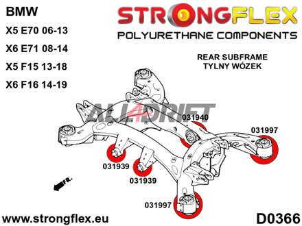 036057B Kit Completo de Silentblocks de Poliuretano para Ejes BMW X5 / X6