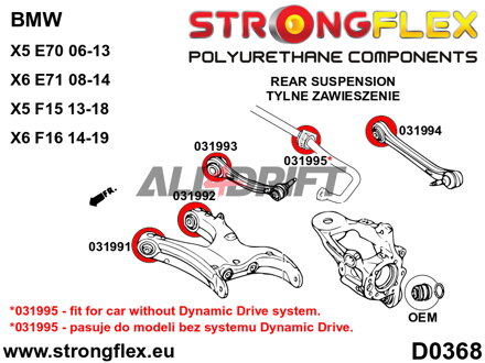 031995A Casquillo de la barra estabilizadora trasera SPORT BMW X5 / X6