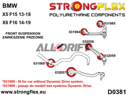 032057B Casquillo Delantero del Brazo Inferior Delantero BMW X5 / X6