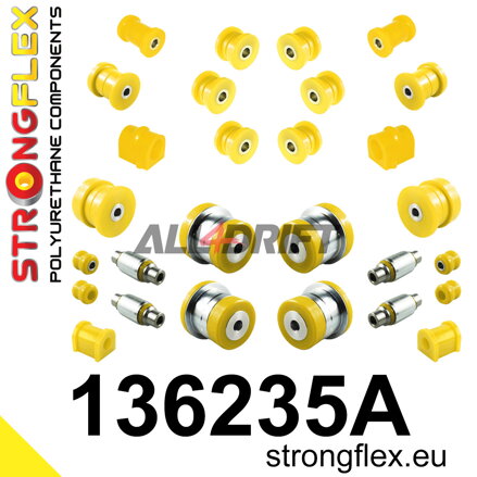136235A Kit completo de silentblocks de poliuretano para suspensión SPORT - Opel / Vauxhall B (95-02)