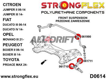 061710B Casquillo Delantero del Brazo de Suspensión Delantero