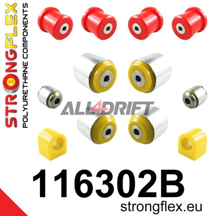 116302B Kit de casquillos de suspensión delantera - Mercedes W205 RWD