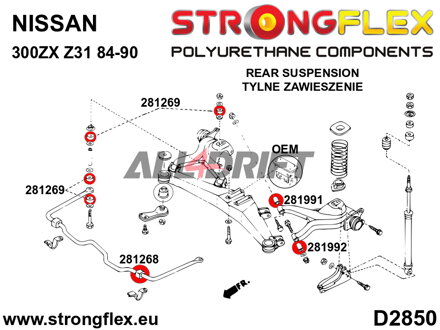 281268A Silentblock de la barra estabilizadora trasera SPORT - Nissan II (90-96) Z32