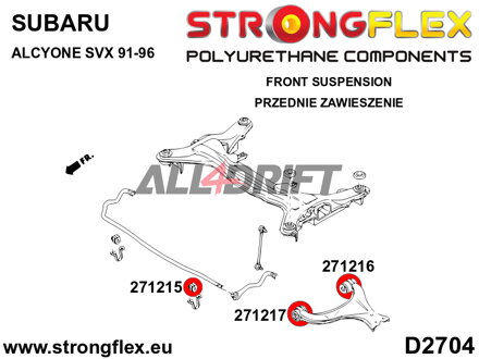 276051B Kit completo de casquillos del eje - Subaru Alcyone SVX (91-96)