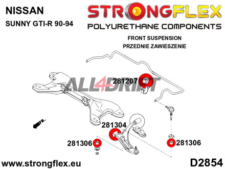281306A Silentblock de la bieleta de la barra estabilizadora SPORT Infiniti / Nissan