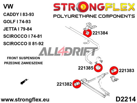 221385A Casquillo exterior de la barra estabilizadora SPORT - Volkswagen I (74-93) 17
