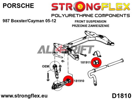 181910A Casquillo del brazo de control – interior SPORT - Porsche 911 996 (97-04)