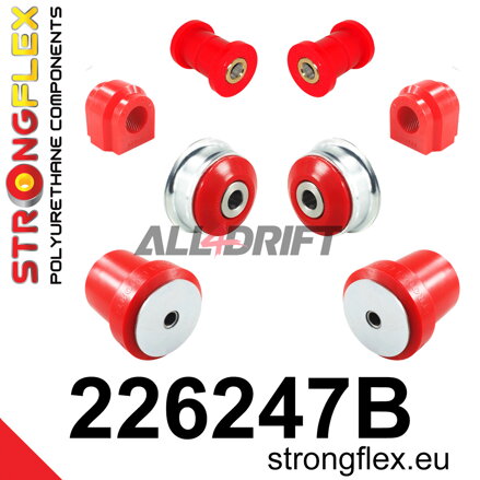 226247B Kit de casquillos del eje delantero y el brazo arrastrado trasero Audi / Seat / Škoda / VW