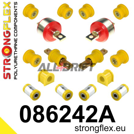086242A: Kit de Silentblocks del Eje Trasero SPORT - Honda I (95-02) RD1 / RD2 / RD3