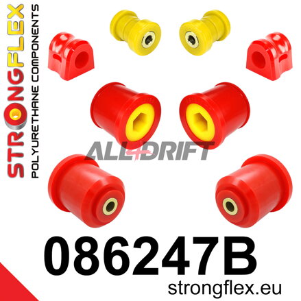 086247B: Kit de silentblocks del eje delantero y subchasis trasero - Honda VIII (06-12) Hatchback FK / FN