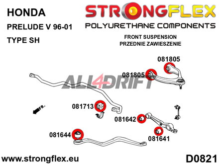 081642B: Casquillo interior del brazo inferior delantero (modelos SH) - Honda V (96-01) Type SH