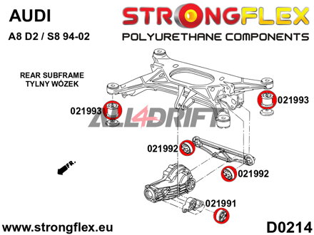 021991A Casquillo Delantero de Diferencial Trasero SPORT Audi / VW