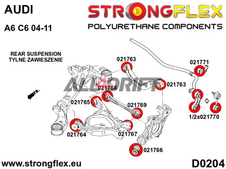 021771A: Silentblock SPORT de la barra estabilizadora trasera - Audi C6 (04-11) Quattro & Allroad